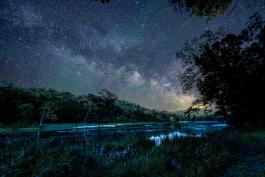 Night sky over McCormack Lake, Mark Twain National Forest