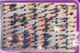 A bunch of flies for trout fishing