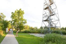 Fire tower on exhibit at Runge CNC