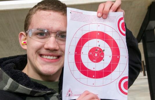 shooter with target