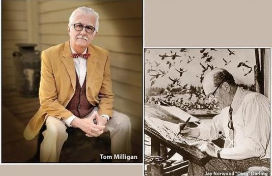 The Missouri Department of Conservation's Springfield Conservationist will remember famed conservationist Ding Darling with a special program on May 17. Actor Tom Milligan (left) will portray the famed cartoonist Jay Norwood "Ding" Darling (right).