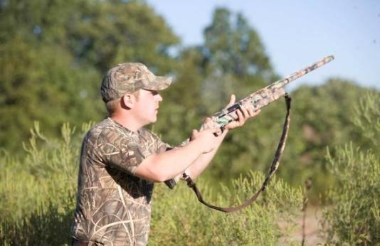 young man dove hunting