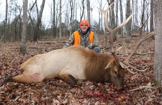 Guilkey with harvested Elk
