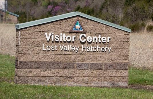 Lost Valley Hatchery entrance sign