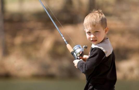 boy with fishing pole