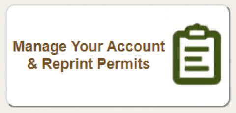 Manage your account button for permits