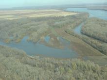 Aerial view of Bay Island, part of the Upper Mississippi CA